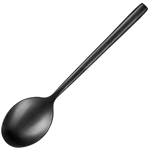 Ложка чайная «Саппоро бэйсик»; сталь нерж.; черный,матовый