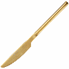 Нож столовый «Саппоро бэйсик»; сталь нерж.; L=22см; золотой,матовый