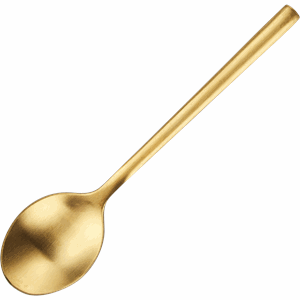 Ложка чайная «Саппоро бэйсик»; сталь нерж.; L=13,9см; золотой,матовый