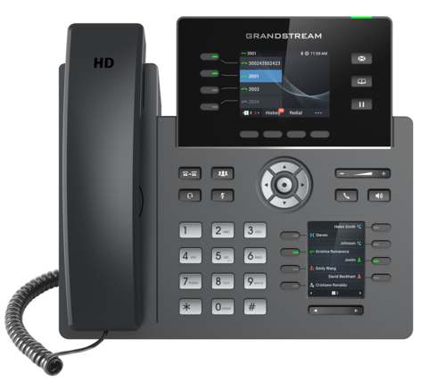 Grandstream GRP2614 IP телефон 4 SIP, 4 линии, цветной LCD, PoE, 1GbE, 8 BLF, Wi-Fi, Bluetooth - фото 1 - id-p86440356