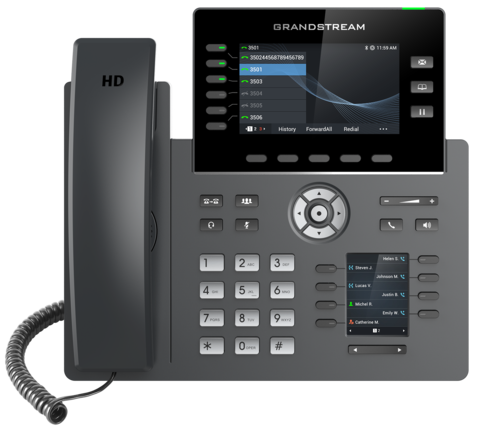 Grandstream GRP2616 IP телефон 6 SIP, 6 линии, цветной LCD, PoE, 8 BLF, USB, Wi-Fi, Bluetooth