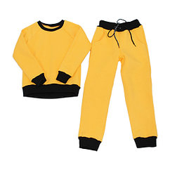 Спортивный костюм детский, желтый (122 см)