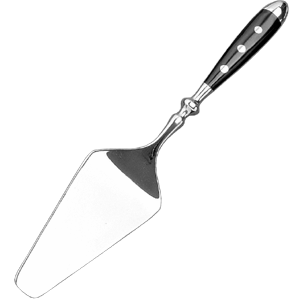 Лопатка кондитерская «Дориа»; сталь нерж.; ,L=26/13,B=1см; металлич.,черный