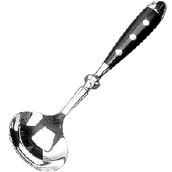 Ложка д/соуса «Дориа»; сталь нерж.; L=180/47,B=10мм; металлич.