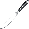Нож для стейка «Дориа»; сталь нерж.; L=25/11,B=1см; металлич.,черный