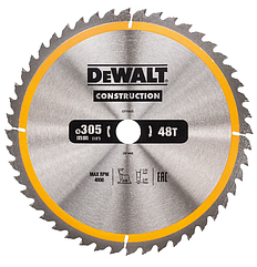Пильный диск DEWALT DT1959, CONSTRUCTION по дереву с гвоздями 305/30, 48 ATB +10°