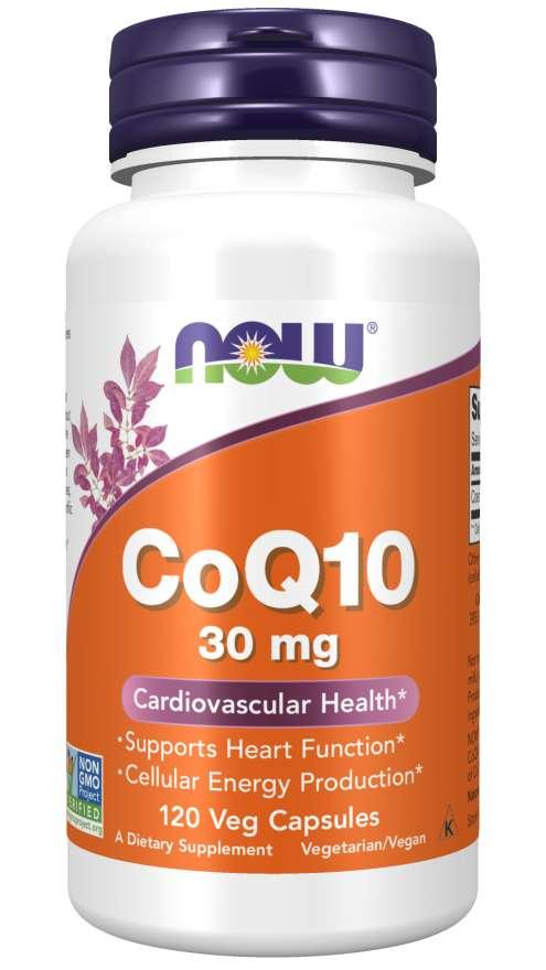 Now Foods, коэнзим Q10, 30 мг, 120 растительных капсул