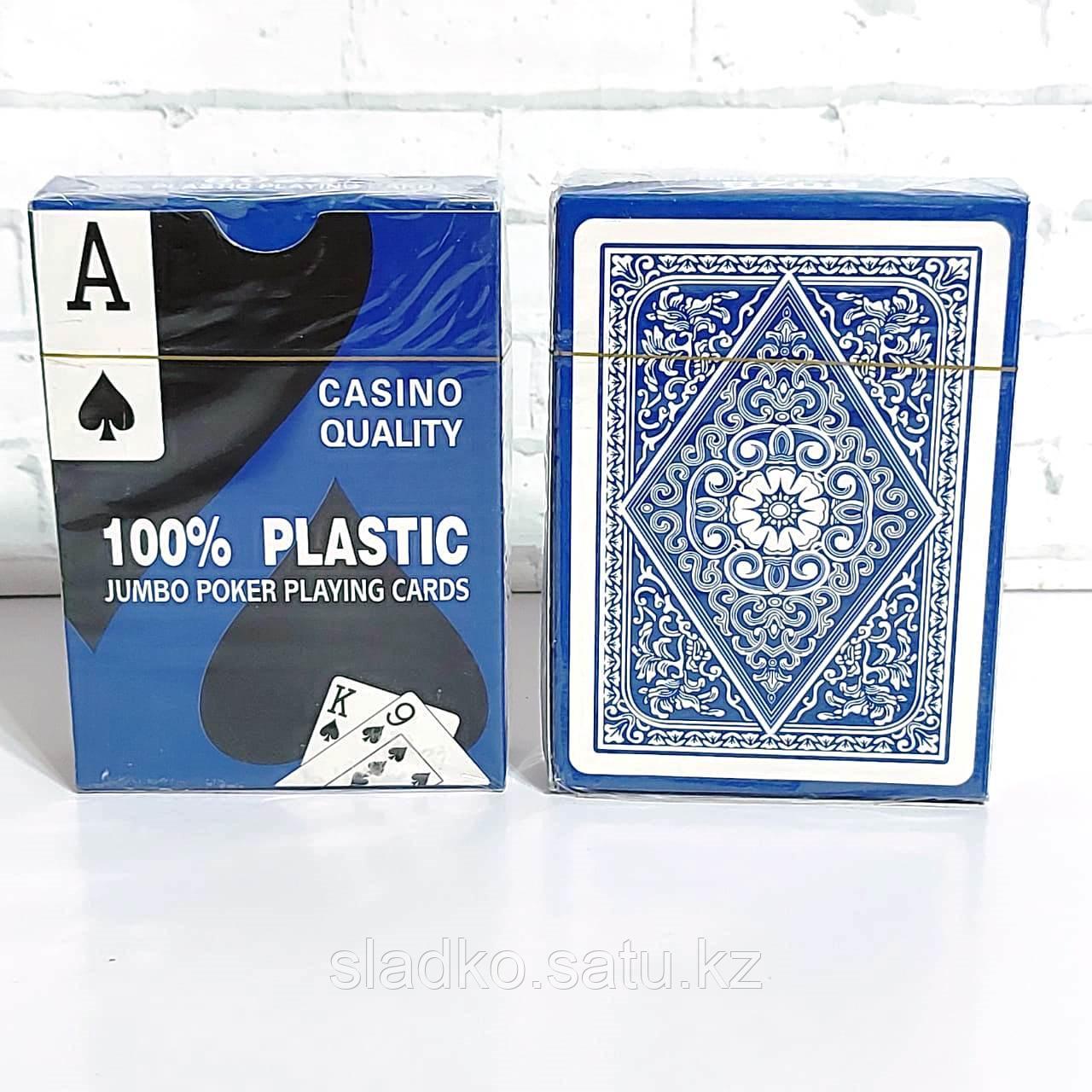 Карты 100% пластик игральные Casino Jumbo 54 шт 28 мкм - фото 3 - id-p86477722