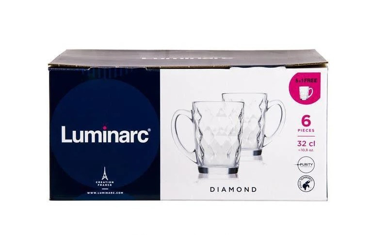 Набор кружек Luminarc New Morning Diamond 320 мл./ 6 штук - фото 2 - id-p86478296