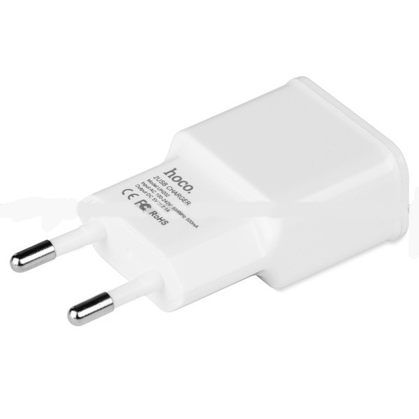 Сетевое зарядное устройство Hoco C11 1XUSB 1A White