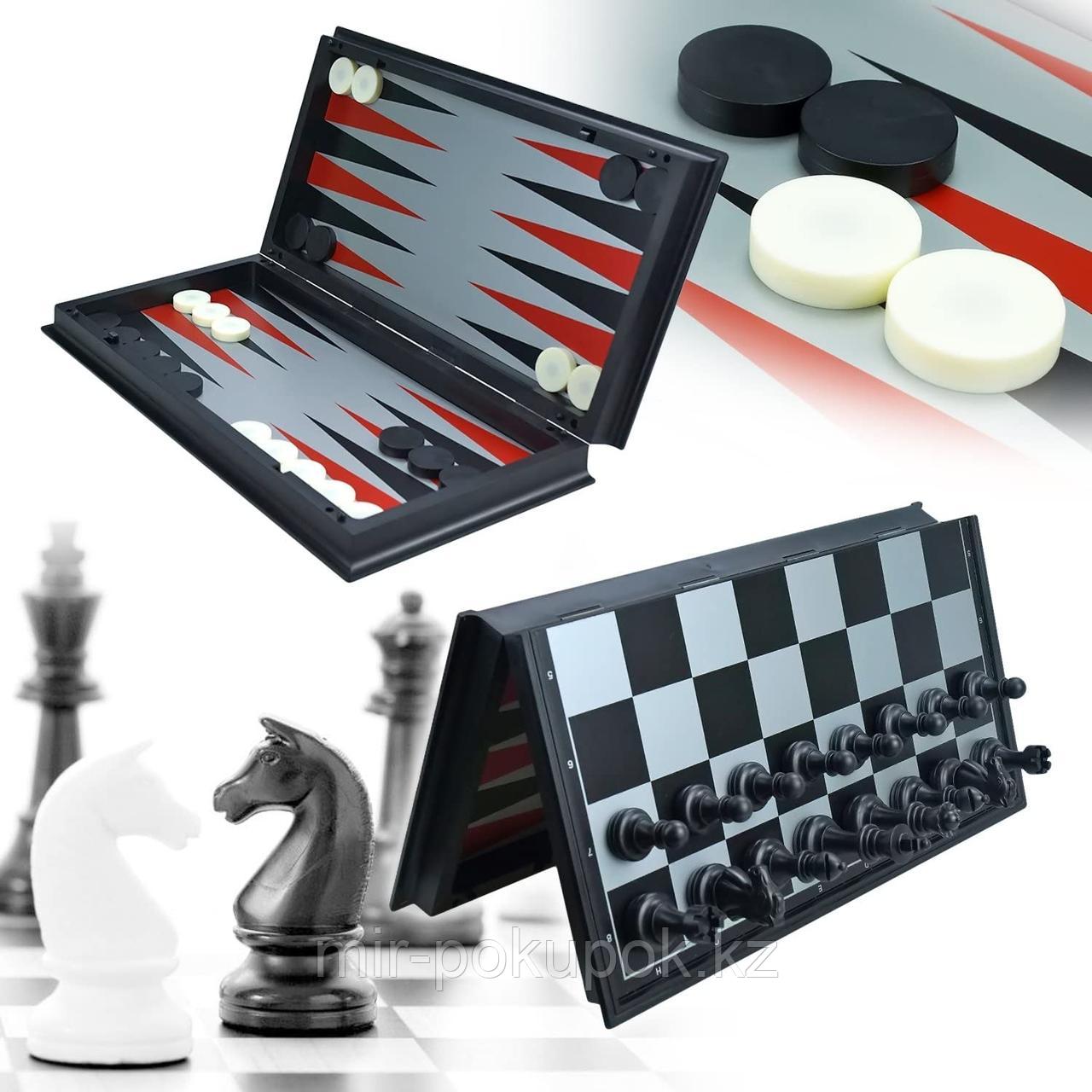 Игра Chess set 3in1 (Шахматы, шашки, нарды магнитные), Алматы