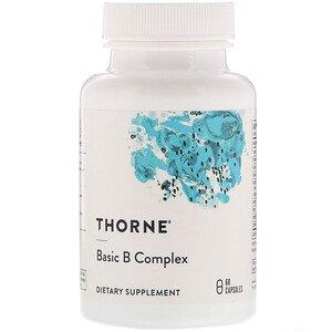Thorne Research, Комплекс основных витаминов группы B, 60 капсул