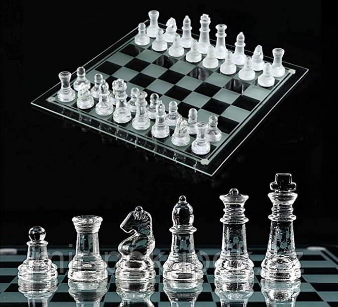 Набор стеклянных шахмат с рюмками - фото 1 - id-p72974324