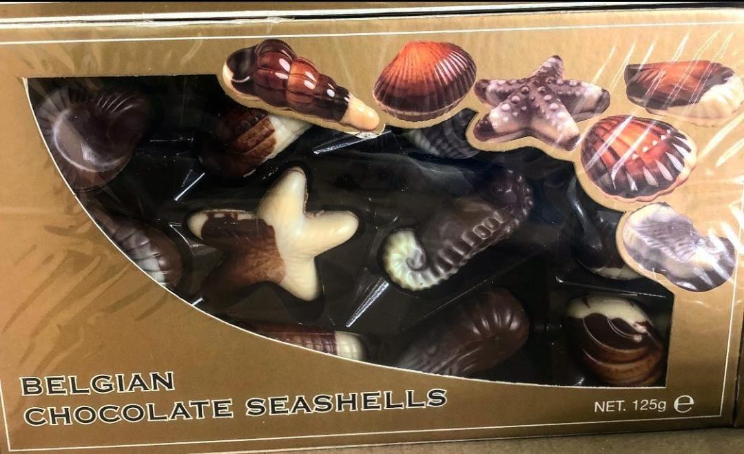 Молочный бельгийский шоколад "Ракушки" Belgian chocolate seashells 125гр