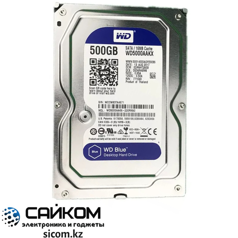 Жесткий диск WD Blue 500 GB AAKX, Высокая Надежность Хранения, фото 1