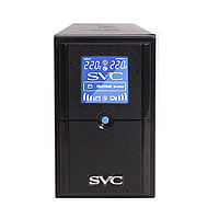 ИБП SVC V-650-L-LCD/A2, 650ВА/390Вт, под АКБ 12В/7,5 Ач*1шт., чёрный