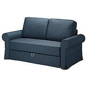 Диван-кровать 2-мест. БАККАБРУ  Идекулла синий ИКЕА, IKEA