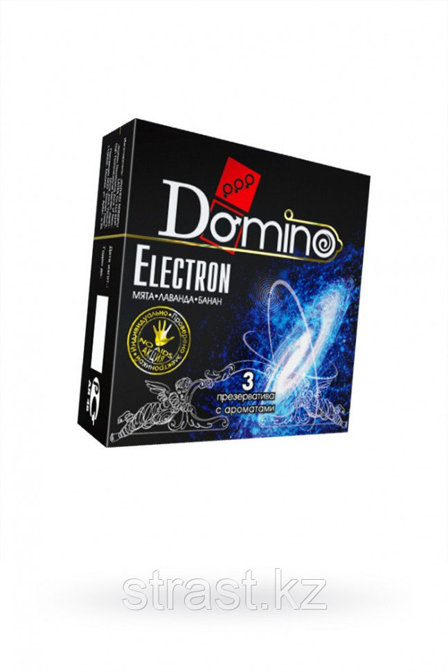ПРЕЗЕРВАТИВЫ LUXE DOMINO PREMIUM ELECTRON, мята, лаванда и банан, 3 шт. в упаковке