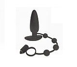 КОЛЬЦО ЭРЕКЦИОННОЕ С АНАЛЬНЫМ СТИМУЛЯТОРОМ И С ВИБРАЦИЕЙ цвет чёрный, L 95 мм D 35 мм, фото 3