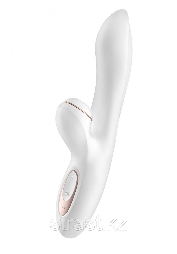 ВИБРАТОР SATISFYER PRO G-SPOT RABBIT, С ВАКУУМ-ВОЛНОВЫМ БЕСКОНТАКТНЫМ СТИМУЛЯТОРОМ, СИЛИКОН, БЕЛЫЙ, 22СМ
