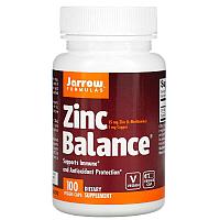 БАД Цинк, Zinc Balance (100 вегетарианских капсул) Jarrow Formulas, срок до 11/23г.