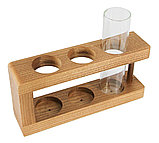 Деревянная подставка для канцтоваров с пробиркой для декора, цвет орех, фото 2
