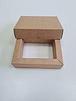 Коробка крышка+дно внешний размер12*9,5*3см крафт(9*6,5*3)внутренний размер