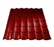 Металлочерепица 0,45 мм МП Ламонтерра-Х Полиэстер RAL 3005 Красное-вино
