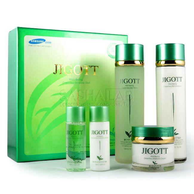 Набор JIGOTT Well-Being Greentea Skincare 3set с экстрактом зеленого чая