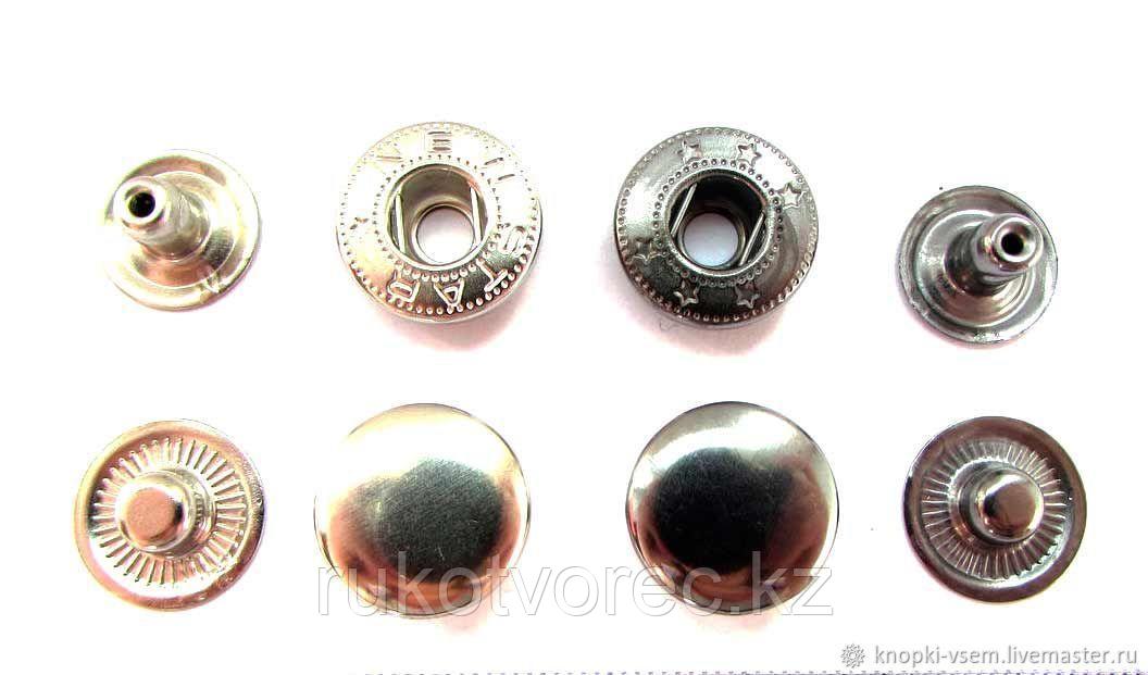 Кнопка Альфа 15 мм,сталь, никель - фото 2 - id-p86538158