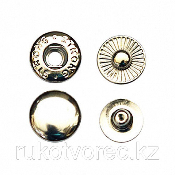 Кнопка Альфа 15 мм,сталь, никель - фото 1 - id-p86538158
