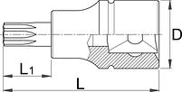 Головка торцевая со вставкой с профилем ZX, 3/8" - 236/2ZX UNIOR, фото 2
