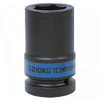 Головка торцевая ударная глубокая шестигранная 1", 32 мм KING TONY 843532M