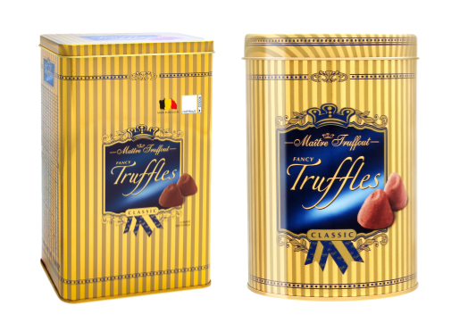 Конфет Maitre Truffout - Fancy Truffles Classic  железная банка 500гр (в ассортименте), фото 1