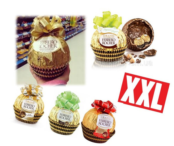 Гигантская конфета Ferrero Rocher XXL 125гр: продажа, цена в Караганде.  Шоколадные подарочные наборы от "Slasti.kz - Интернет-магазин сладостей" -  86539137