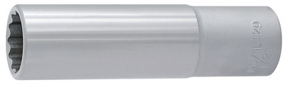 Головка торцевая двенадцатигранная удлинённая, 1/2" - 190/1L12p UNIOR