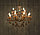 Люстра хрустальная  на 12 ламп, цоколь E14,  цвет золото, фото 5