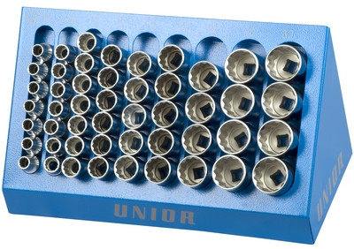 Набор головок торцевых 1/2" в металлическом стенде - 190MS6P49 UNIOR