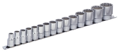 Набор головок торцевых двенадцатигранных 1/2" на подвесе - 190H12P15 UNIOR