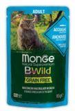 Monge BWild GF Cat 85г (Анчоус) Влажный корм для взрослых кошек Bocconcini Acciughe