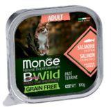 Monge BWild GF Cat 100г (Лосось) Паштет для кошек Paté terrine Salmone