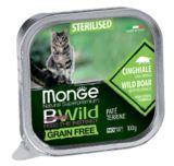 Monge BWild GF Cat 100г (Кабан) паштет корм для стерилизованных кошек Paté terrine Cinghiale