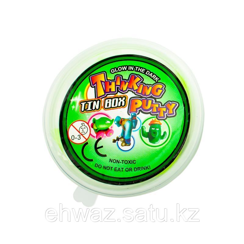 Умный пластилин светящийся в темноте PUTTY, цвет зеленый