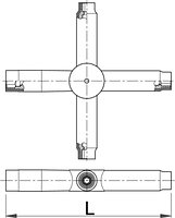 Ключ четырёхсторонний изолированный - 213/2VDEDP UNIOR, фото 2