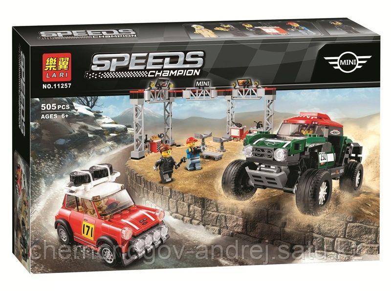 Конструктор KING 11257 Speed Champions "Mini Cooper и John Cooper works Buggy" 505 дет.
