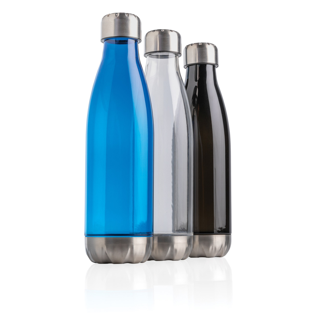 Бутылка для воды с крышкой из нержавеющей стали прозрачный - фото 4 - id-p86599169