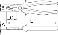 Плоскогубцы комбинированные, рукоятки BI - 406/1BI UNIOR, фото 2