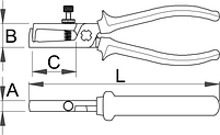 Пассатижи для снятия изоляции, рукоятки BI - 478/1BI UNIOR, фото 2