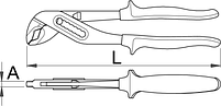 Клещи переставные с коробчатым шарниром, рукоятки BI - 447/1BI UNIOR, фото 2