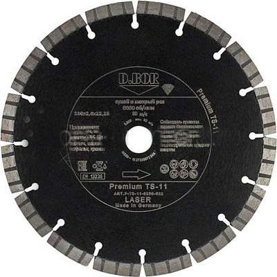 Алмазный диск универсальный D.BOR Premium TS-11 230х22.2 мм [D-P-TS-11-0230-022]